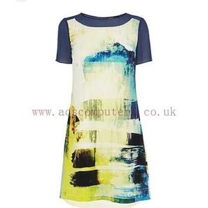 Karen Millen Silk Abstract Dress | Size 8 US